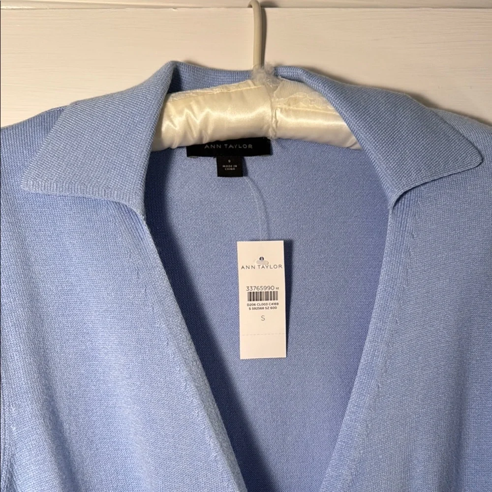 Light Blue Wrap Sweater - Picture 4 of 5